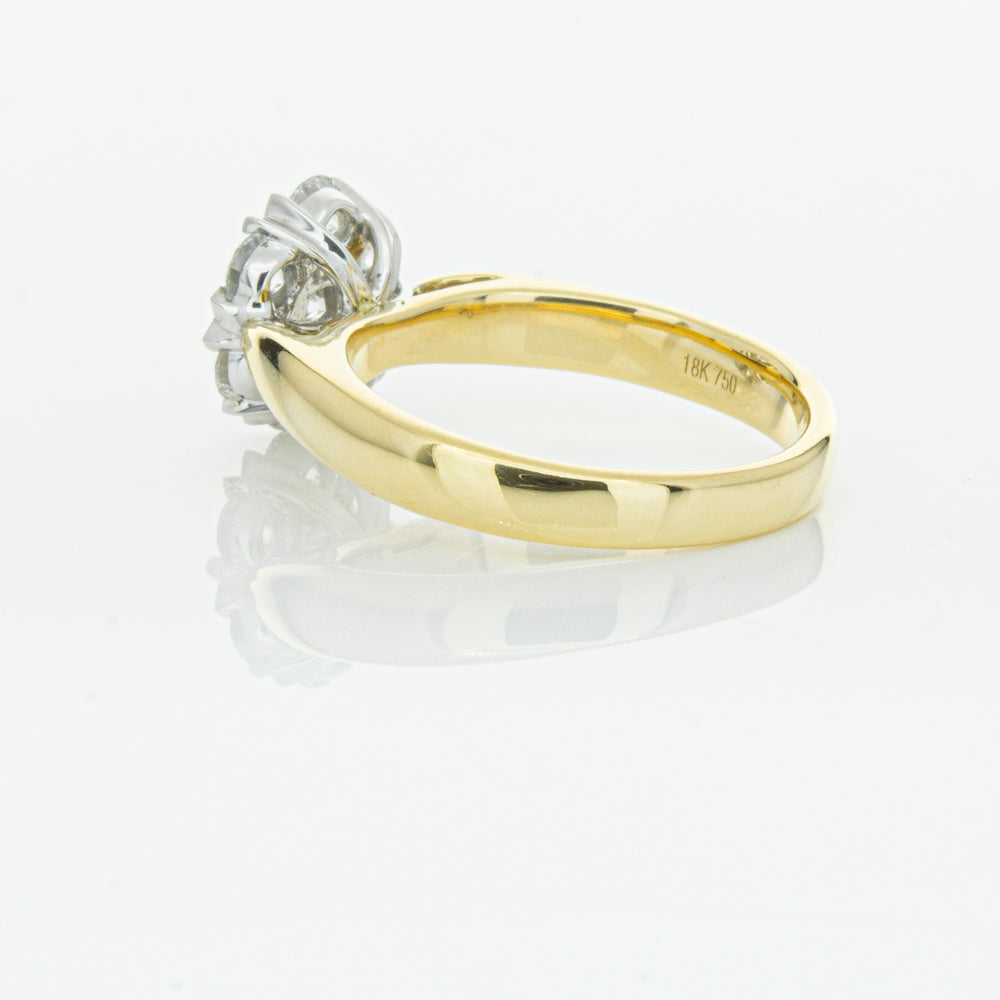 18ct Yellow Gold 1.20ct Diamond Lotus Ring