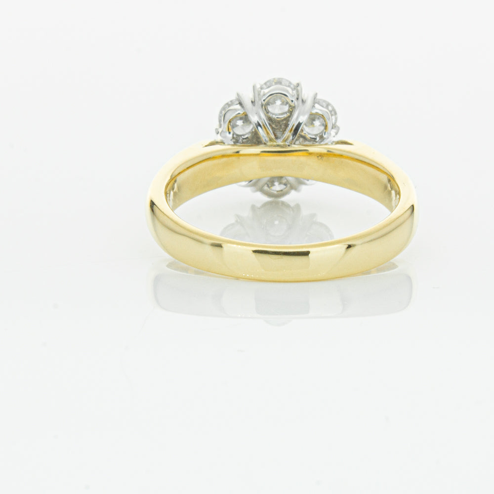 18ct Yellow Gold 1.20ct Diamond Lotus Ring