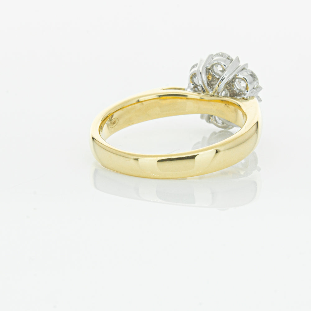 18ct Yellow Gold 1.20ct Diamond Lotus Ring