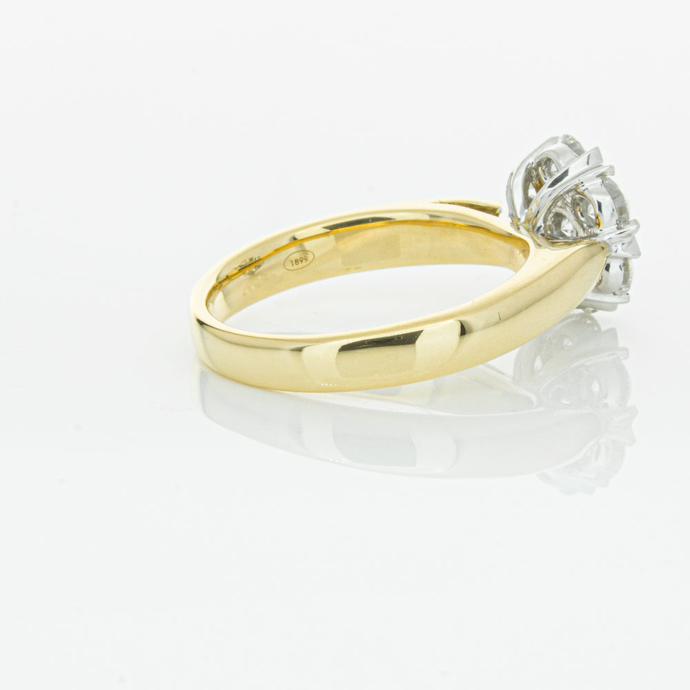 18ct Yellow Gold 1.20ct Diamond Lotus Ring