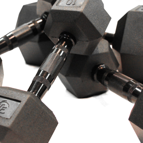 35lb Virgin Rubber Hex Dumbbell Low Odour SDVR-35