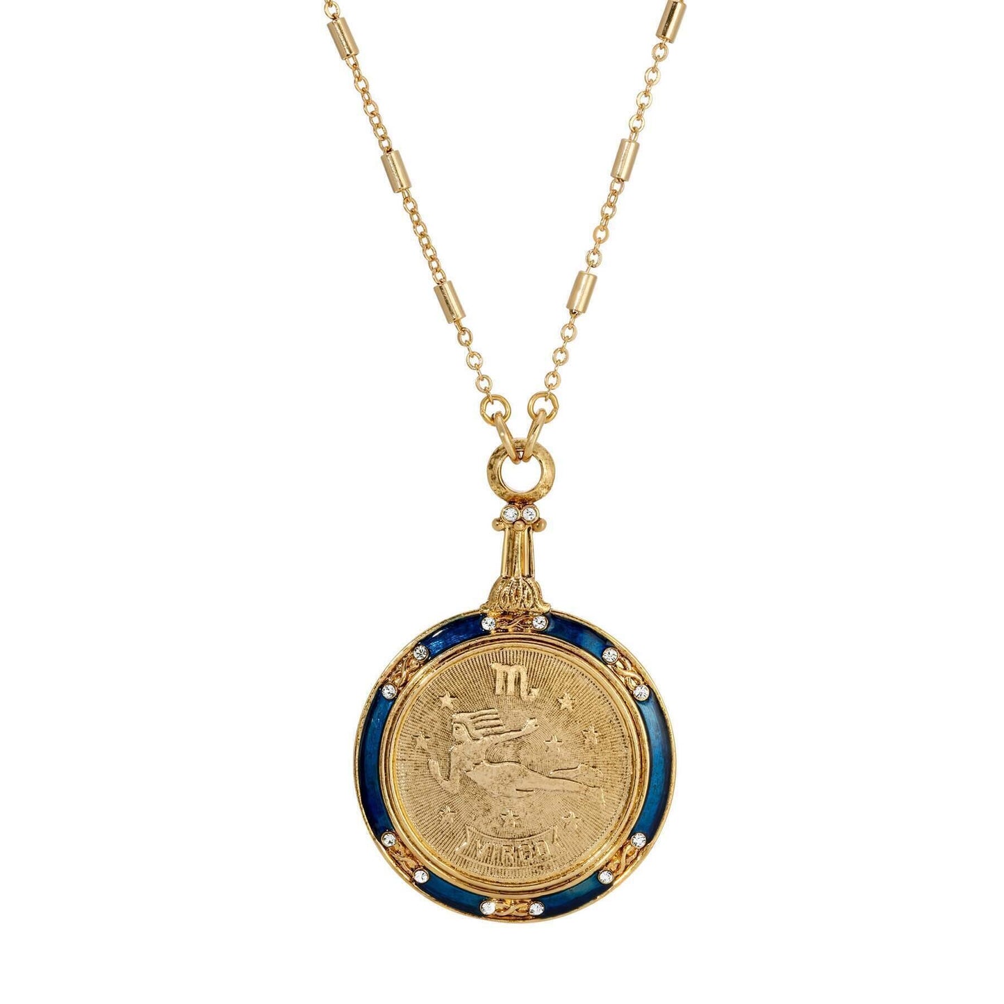 1928 Jewelry Zodiac Pendant 28" Necklace